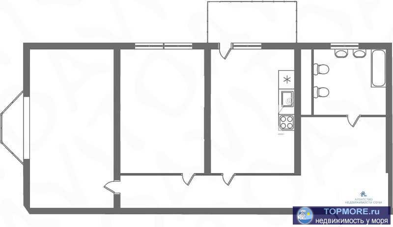 Продаётся двухкомнатная квартира в доме Бизнес класса построенном по ФЗ 214. До моря пешая доступность. Вся... - 2