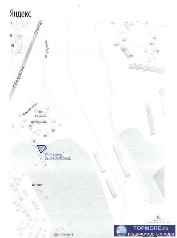 Продам земельный участок от собственника в городской черте, в СНТ Дачное уч.41, мкр. Заречный, в районе ул.Вишневой.... - 1