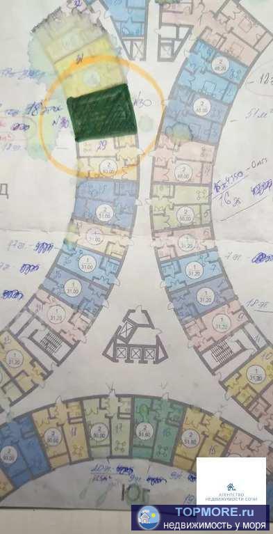 ЖК Москва, 18 эт. 51м2 панорамный вид на море, Зимний театр, морпорт, новая вх дверь, стены шпаклевка, пол стяжка. - 2