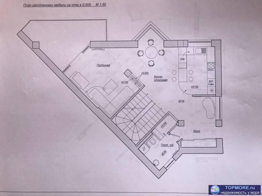 -10мин до Ялты, пгт Восход. Коттедж 403 м2 с видом на море и Ялту, 4этажа+ подвал, место для 2 авто. 9 комнат.... - 6