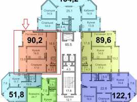 Лот № 108266. Красивая квартира в хорошем доме.
Газ, лифт,...
