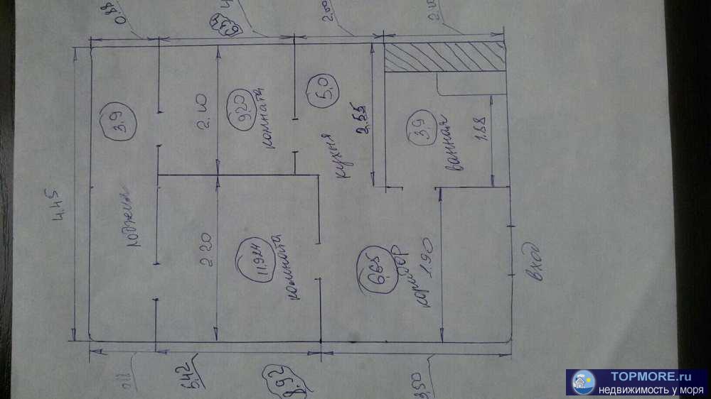 Продам уютную двушку в центре Дагомыса. 2 небольшие комнаты + отдельная кухня. Выход на лоджию из обеих комнат....