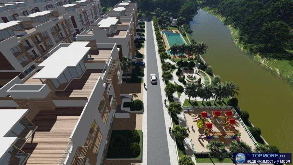 В продаже коттедж в восхитительном комплексе в районе Дагомыса. Располагается он у берега реки в окружении Сочинского... - 1