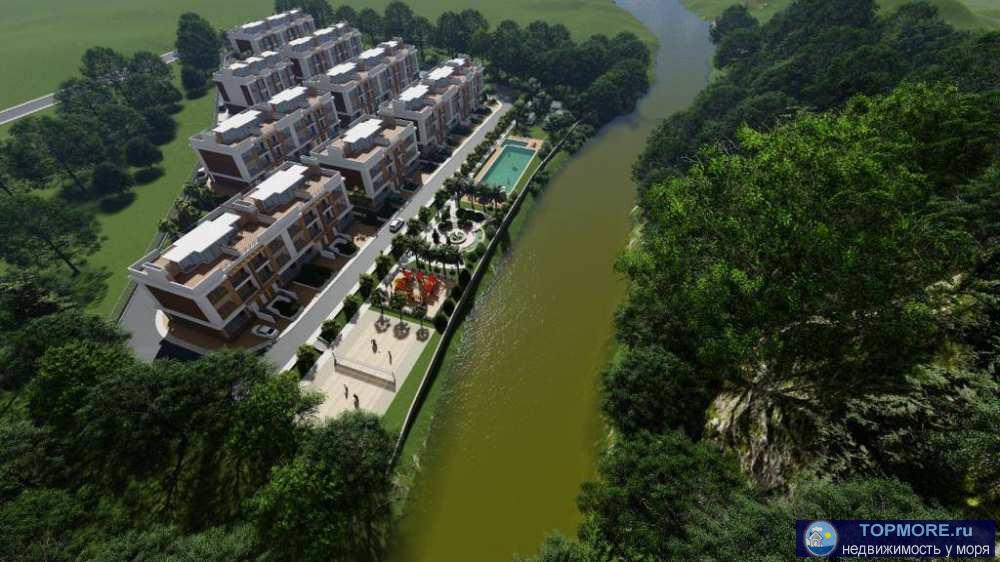 В продаже коттедж в восхитительном комплексе в районе Дагомыса. Располагается он у берега реки в окружении Сочинского... - 2