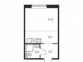 Студия полноценный первый этаж, вода горячая от бойлера, низкая...