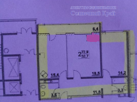 Продаётся 2-х комнатная квартира в г.Анапа, 7 этаж,  вид на море,...
