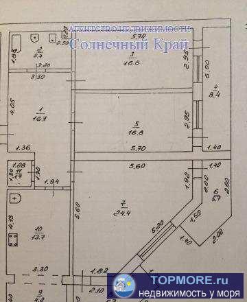 Продаётся 3-х комнатная квартира в центре г.Анапа, 120 кв.м., все комнаты изолированные, возможна любая... - 1