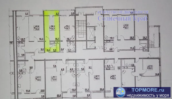 Продаётся студия в г.Анапа, 26 кв.м. Чистовая отделка, вид на море и горы. Рядом ТРЦ 'Красная площадь'.