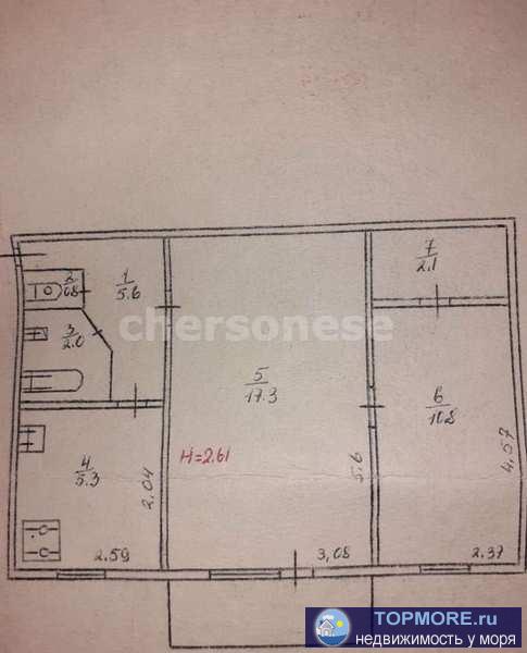 Продается двухкомнатная квартира в очень развитом и востребованном районе города  (Остряки)  Квартира находится на... - 2