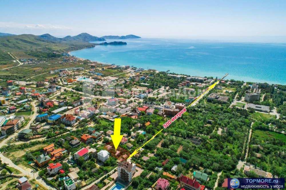 Продам гостевой дом 500 метров от моря, площадью  83 кв.м. на участке 6,73 сотки, ИЖС, пер. Школьный, Коктебель,...