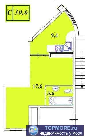 жк Черноморский-2 Студия от агенства. До моря 100м. Ул. Крымская22 корп.10, лит. 15. Срочно, торг уместен.