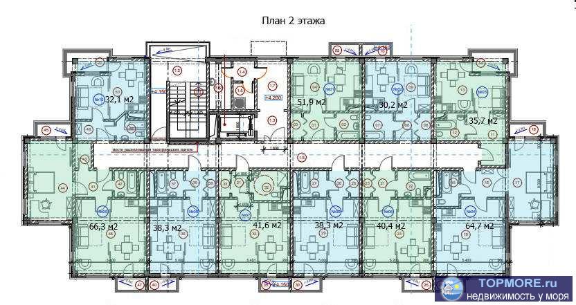 Квартира в новом доме бизнес класса.Все коммуникации центральные.Инфраструктура в шаговой доступности. До моря 15... - 2