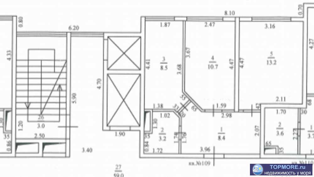 Продаю полноценную двухкомнатную квартиру в Сочи, мкр Макаренеко. Квартира с новым ремонтом, 44 кв.м., шикарные...