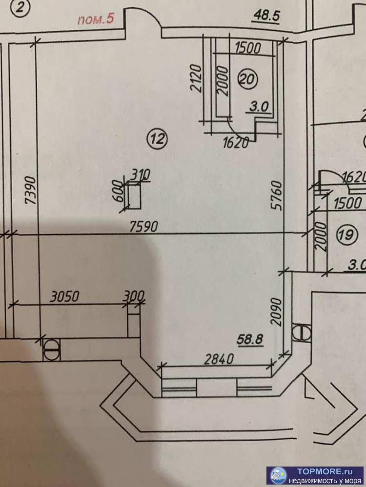 Продаётся коммерческое помещение общей площадью 61,8 кв/м   Без ремонта. Хорошо подойдёт для магазина, барбершопа и... - 2