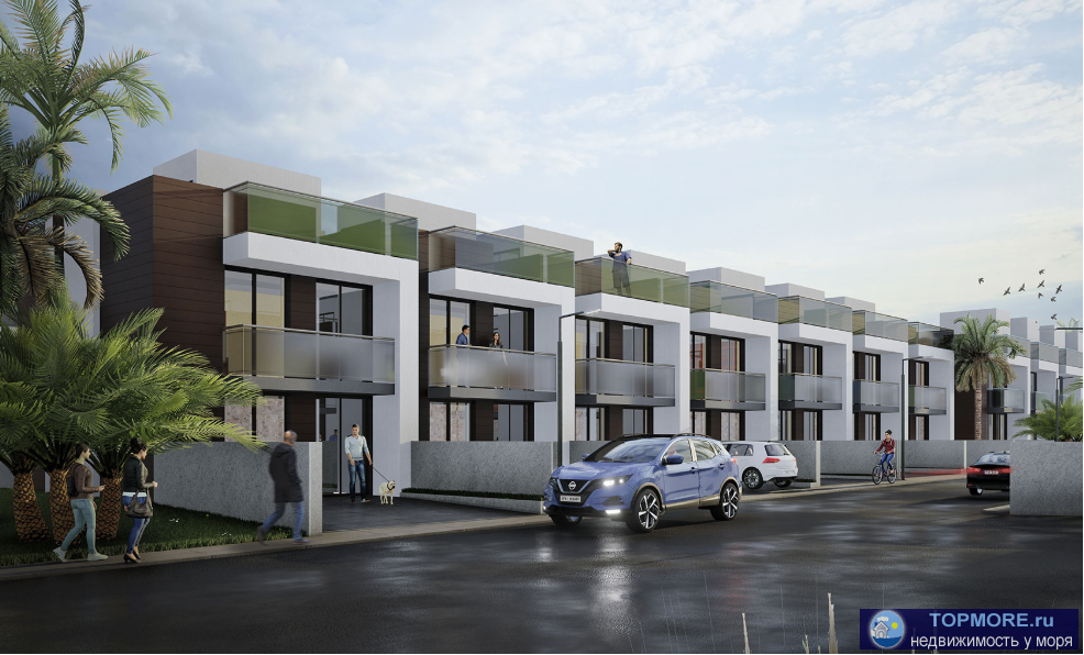 На берегу черного моря в столице зимних олимпийских игр расположился элитный поселок, состоящий из 57 таунхаусов...