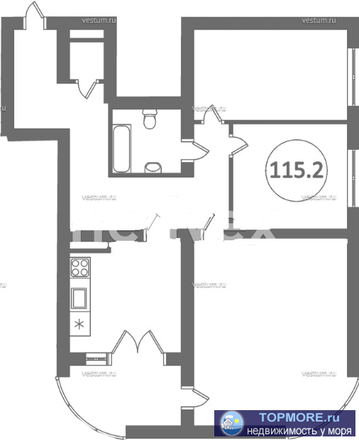 Лот № 145476. Предлагается к продаже просторная квартира с великолепным видом на море, расположенная в жилом...
