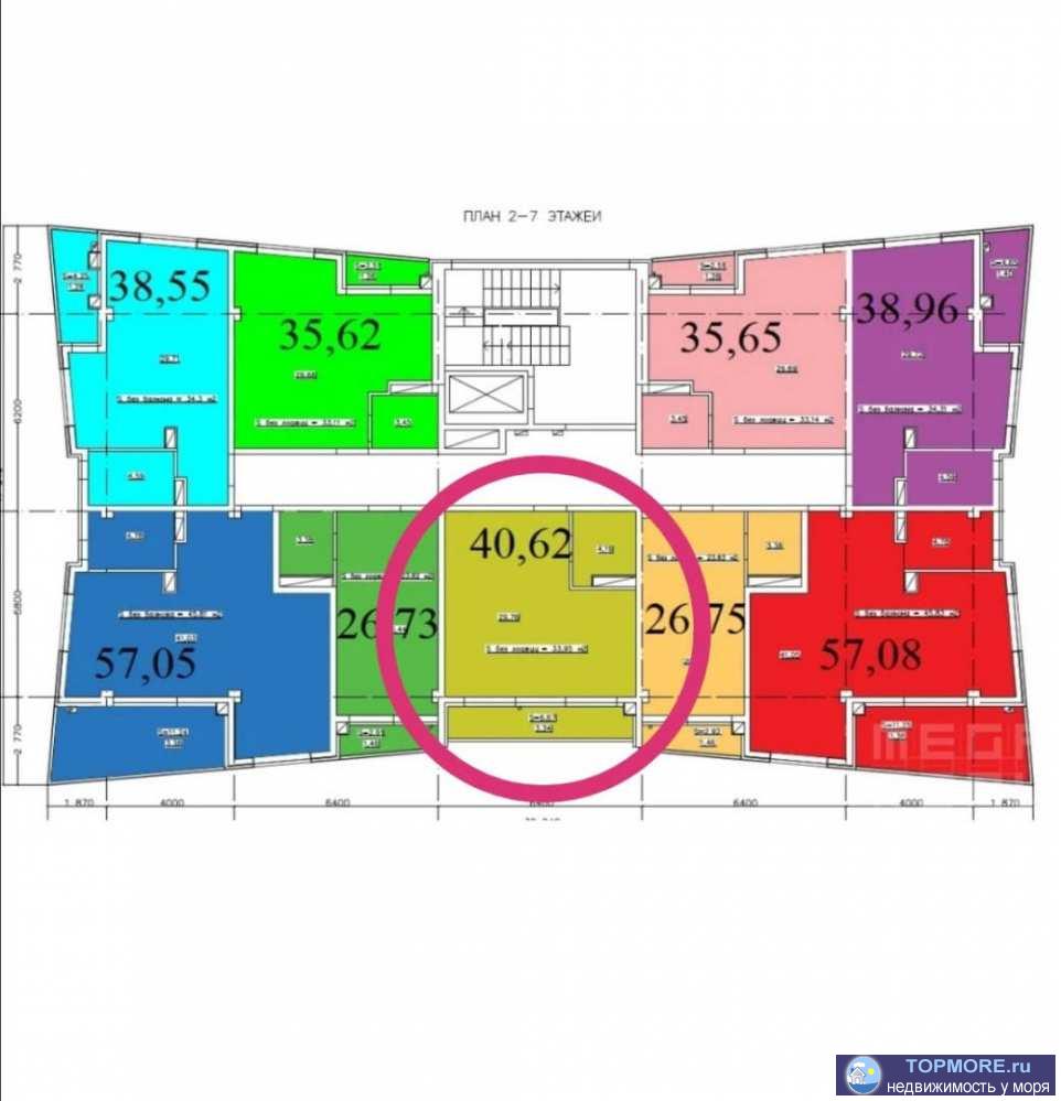 Лот № 146125. Продается 1-комнатная квартира улучшенной планировки. Расположена в центральном районе Сочи и имеет... - 2