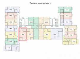 Продается студия 48,4 кв.м в новом жилом комплексе в центре...