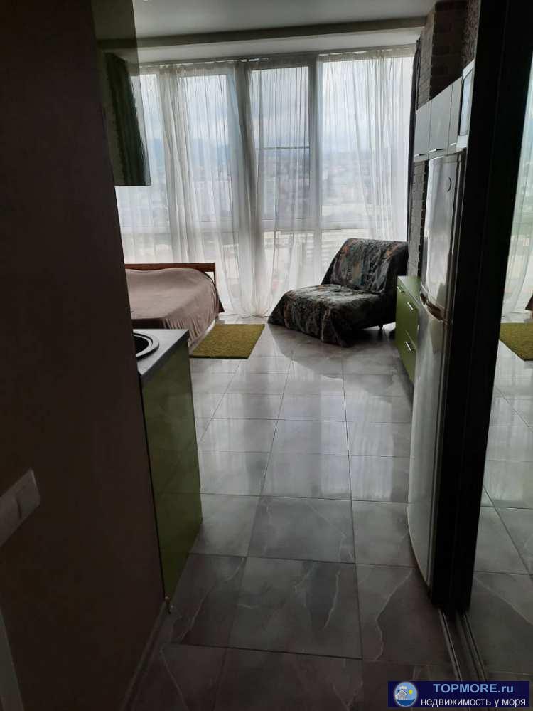 Продам студию с панорамным видом на город 26 м2. на Виноградной улице после ремонта. Теплый пол в студии. Панорамное... - 1