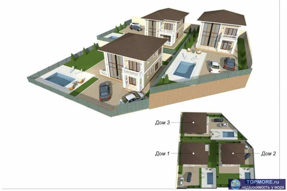 кп Belveder park - Коттеджный поселок комфорт класса, представляет из себя 4 дома в одном архитектурном стиле, с... - 2