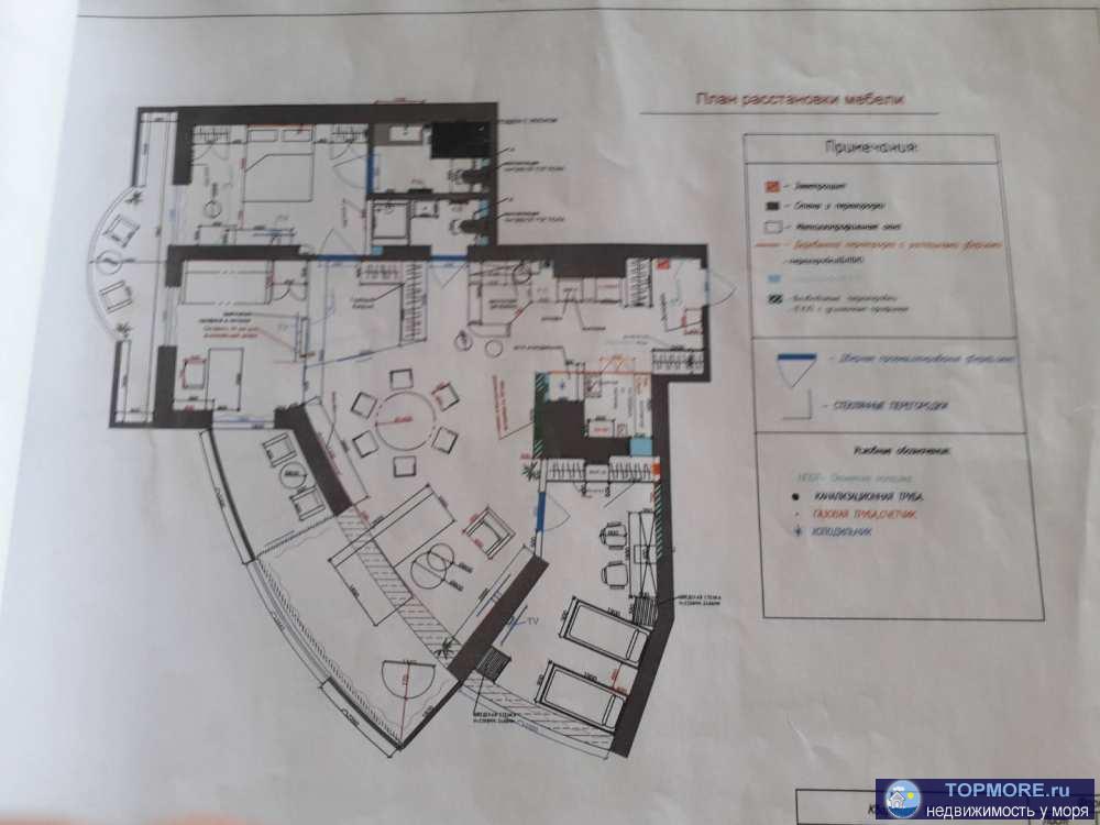 Лот № 20596. Большая квартира со свободной планировкой в 200 м от моря, квартира в черновой отделке, кроме того...