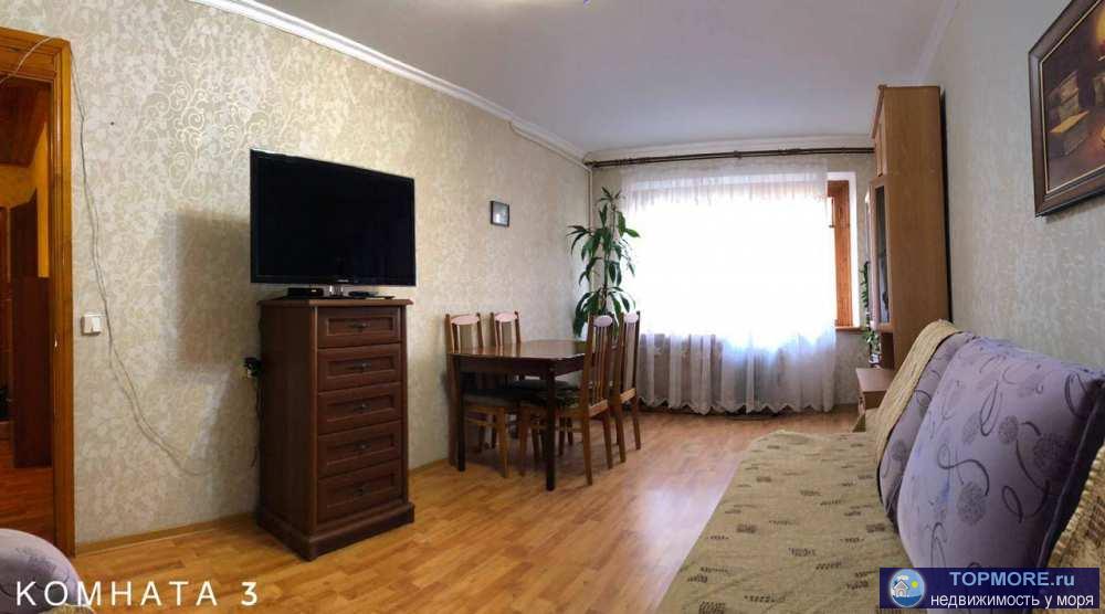 Лот № 156183. Трёхкомнатная квартира с видом на море, просторная и уютная, в районе, где расположены санатории, много...