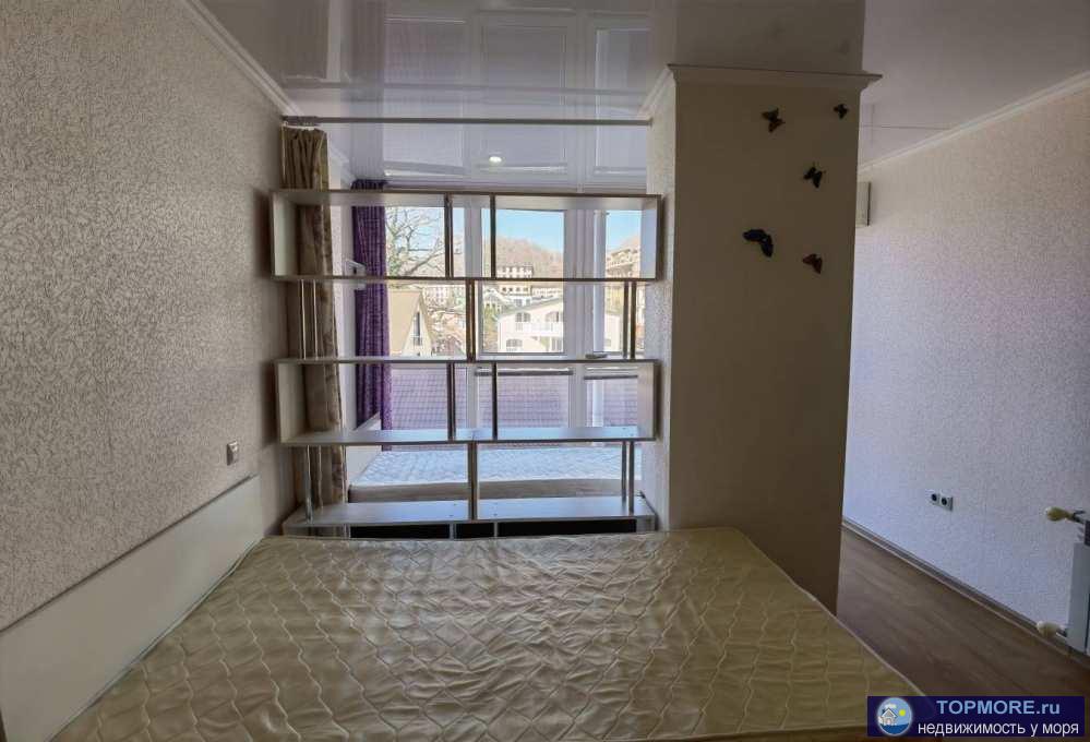 Продам квартиру-студию 30м2 с ремонтом техникой и мебелью в центре Дагомыса. В 15 минутах ходьбы до моря. На 1 этаже... - 1