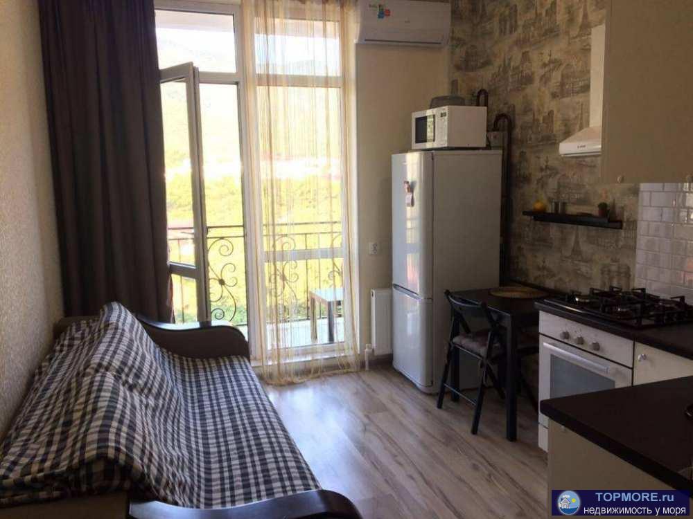 Продается студия в тихом районе 400м. от моря с видом на горы . Автономное отопление , мебель и техника остается .... - 2