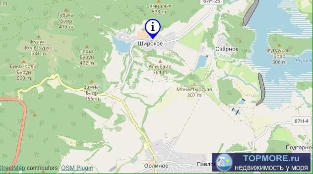 Участок 12 сот (земли населенных пунктов),  в селе Широкое. Живописное место, открывается вид на горы и Байдарскую... - 2