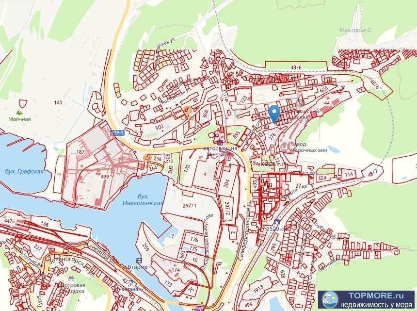 Продается обжитой, просторный, отдельно стоящий дом в центре Инкермана.   Дом 90 кв.м. на участке 6 соток ИЖС... - 1
