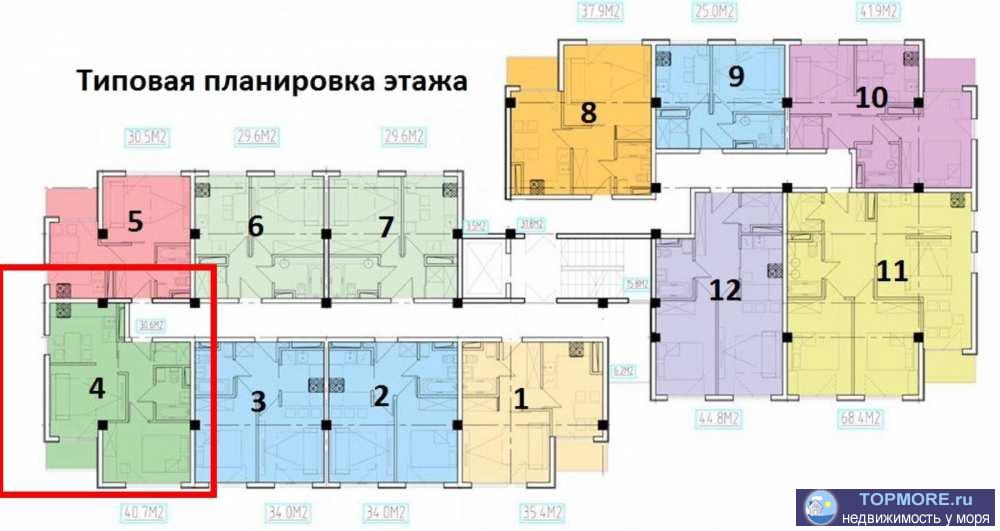 Лот № 161813. Продаю полноценную 2-х комнатную в центре Сочи Бизнес класс, Заречный район, школы, детские садики,... - 2