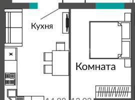 Продается однокомнатная квартира с гардеробной (разные планировки и...