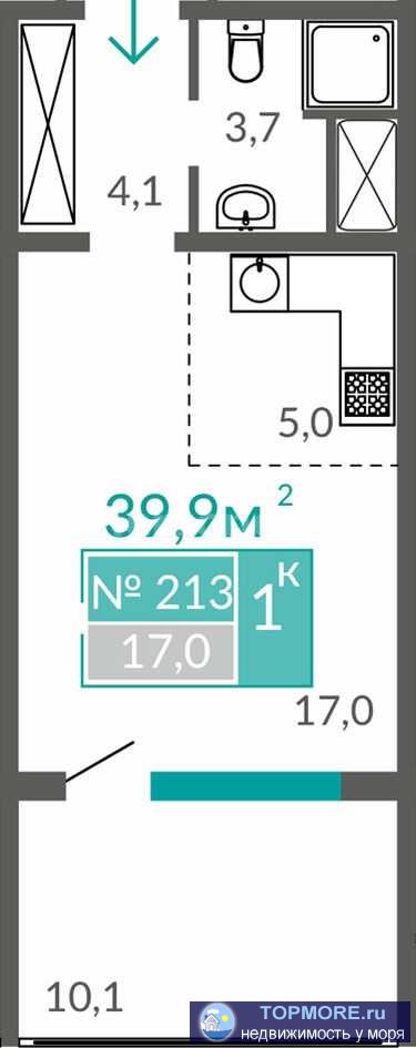 Прекрасные апартаменты в новом комплексе «Золотые пески» для жизни всей семьи и инвестиций!  Блок 2 открыт в продажу.... - 1