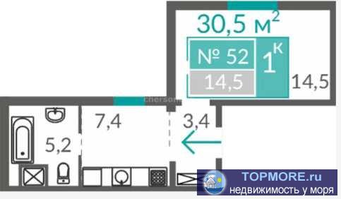Продаются апартаменты 30,5 кв.м. в ЖК "Золотые пески" от надежного застройщика . Первая линия у моря,...