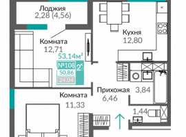 Продается двухкомнатная квартира с террасой в ЖК...
