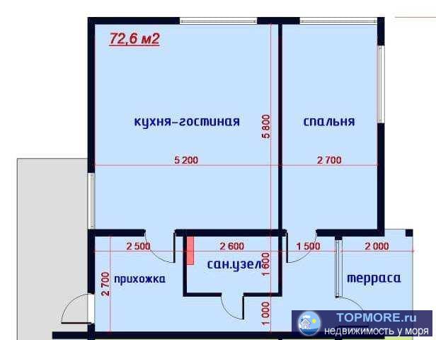 Лот № 168040. Продаю квартиру свободной планировки в клубном доме на 4 хозяина, в спальном микрорайоне города Сочи.... - 1