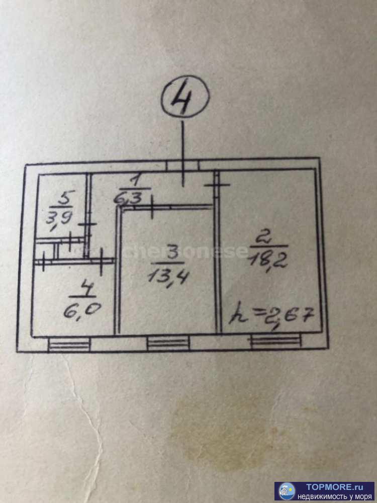 Предлагаем в аренду двухкомнатную квартиру в Историческом центре города Севастополя!  Квартира с изолированными... - 1