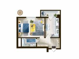 Продам 1 комнатную квартиру в ЖК Уютный, 
46,79 кв.м., 3 этаж 6...