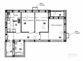 Продам 3-комнатную квартиру 58,57 кв.м., 5/5 
эт., ЖК Образцово,...