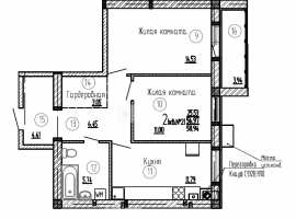 Продам 2-комнатную квартиру 58,94 кв.м., 5/5 
эт., ЖК Образцово,...