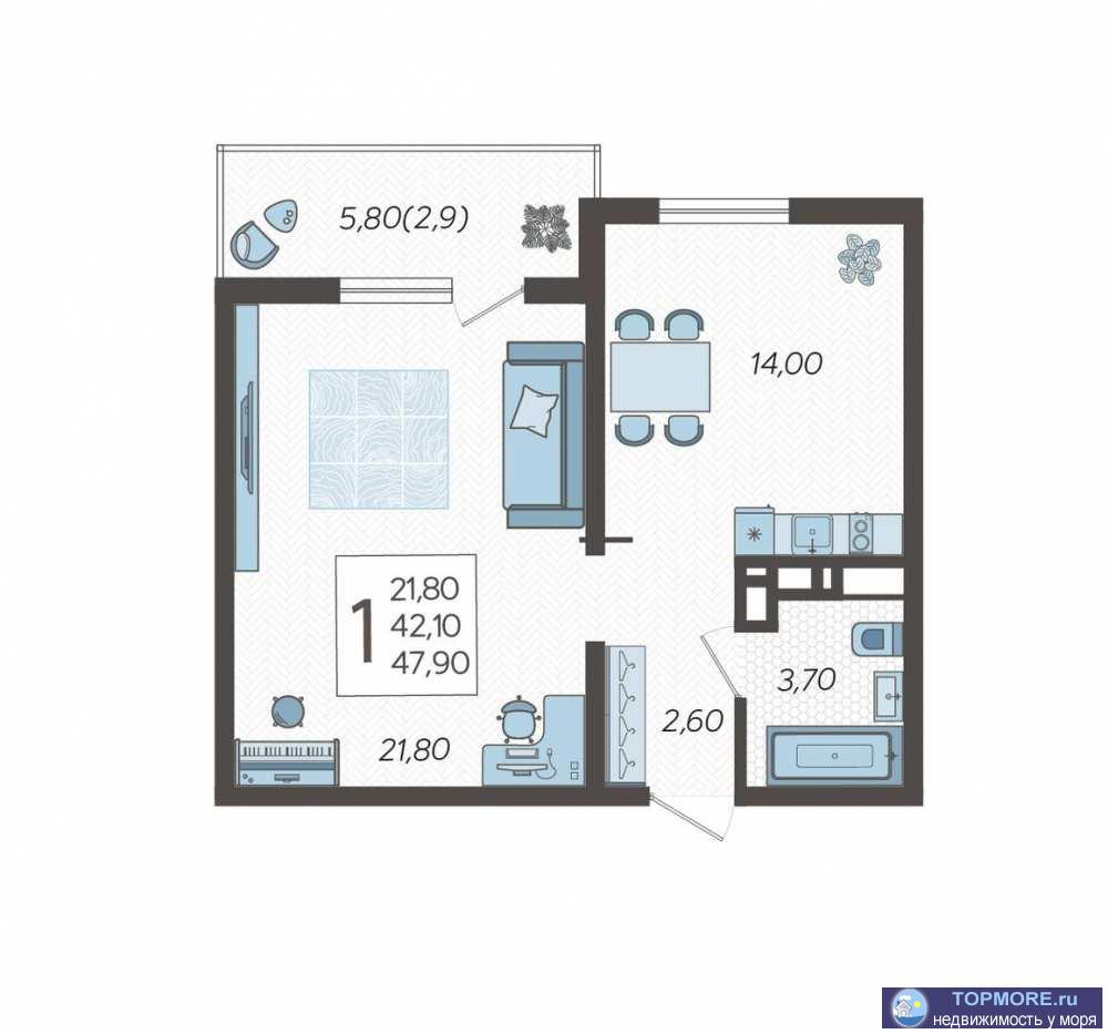 Лот № 172465. Продается уютная квартира в новостройке города Сочи- идеальный выбор для жизни и надежных... - 1