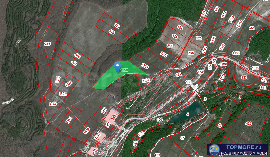 Лот № 74191  Большой, ровный участок в живописном месте, рядом ЭКО усадьба "Эски Кермен" и озеро... - 1