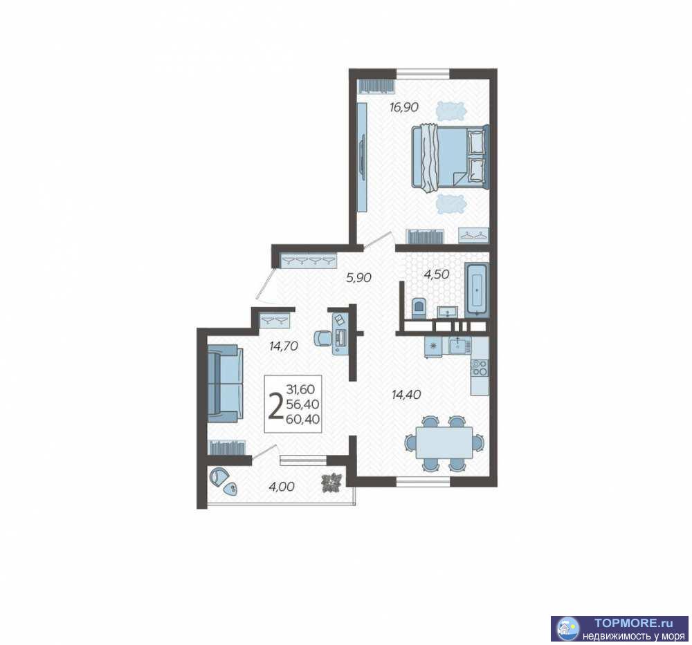 Лот № 178523. Продается уютная квартира в новостройке города Сочи, идеальный выбор для жизни и надежных инвестиций!... - 1