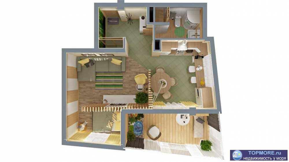 Лот № 111245. Предлагаю к продаже уютную и стильную двухкомнатную квартиру 57 м² в престижном доме бизнес-класса,... - 1