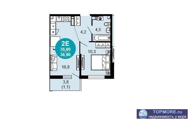 Лот № 186825. Продается уютная квартира с ремонтом в жилом комплексе класса эко-комфорт+ в живописной части... - 1