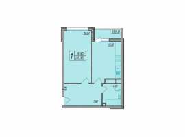 Лот № 186570. Продается 1 комнатная квартира в жк Фрукты. Отделка...