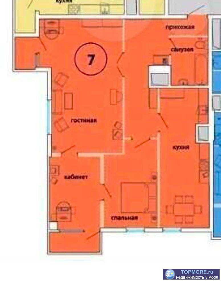 Лот № 187091. жк Остров мечты. Видовая на море и город. Хороший ремонт, остается вся мебель и техника. - 1