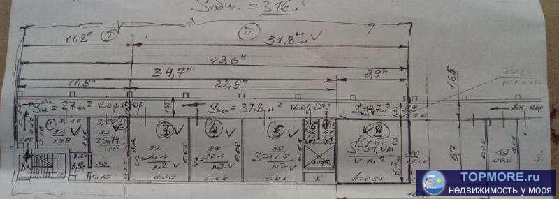 Аренда офиса в Симферополе. Кабинетная система с коридором. имеется два кабинета под кассу и серверную. Есть...