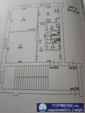 2-х комнатная квартира от собственника, в центре города Туапсе, дом напротив памятника Ленину по ул.С.Перовской,2.В...