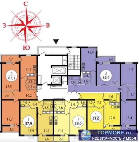 Продам Срочно!!! квартиру в живописном районе города Новороссийска. Неподалёку от ЖК 'Посейдон' находится 2 пляжа,... - 2